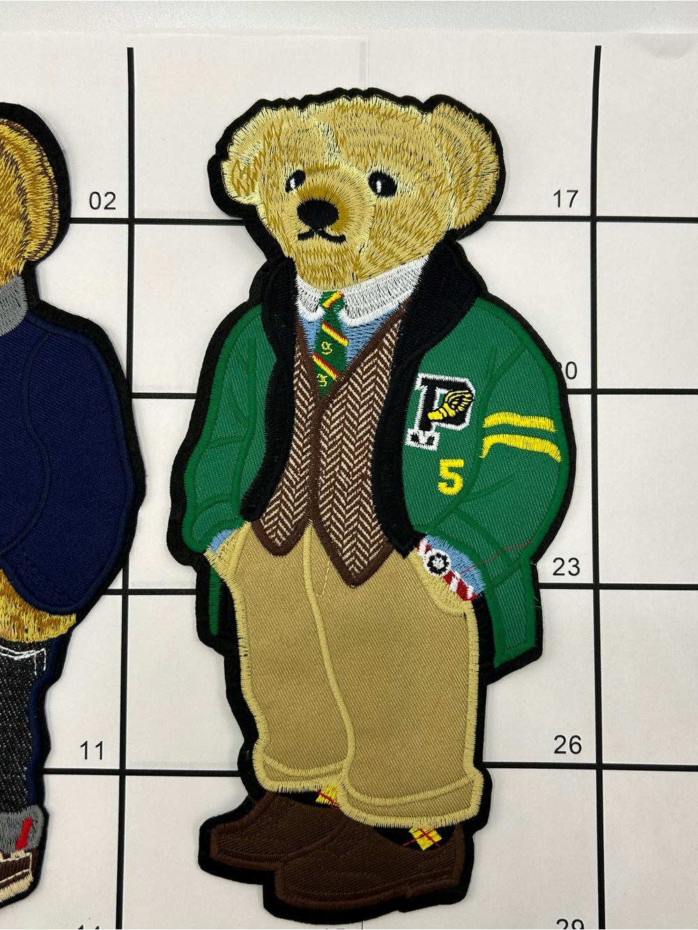 Ralph Lauren  Bear Patch Sweater Collage - Navy, Green, Black, Tan Sew on - Picture 4 of 5